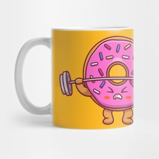 Cute Doughnut Lifting Dumbbel Mug